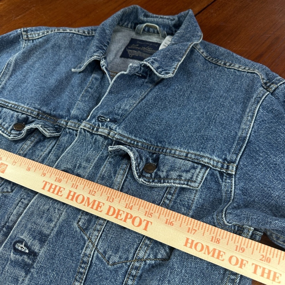 Vintage Levi Strauss Signature Denim Trucker Jacket Sz S Gorpcore Workwear Indie - Picture 8 of 14